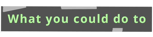 What you can do to