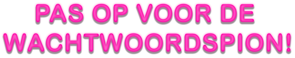 Pas op voor de wachtwoordspion!